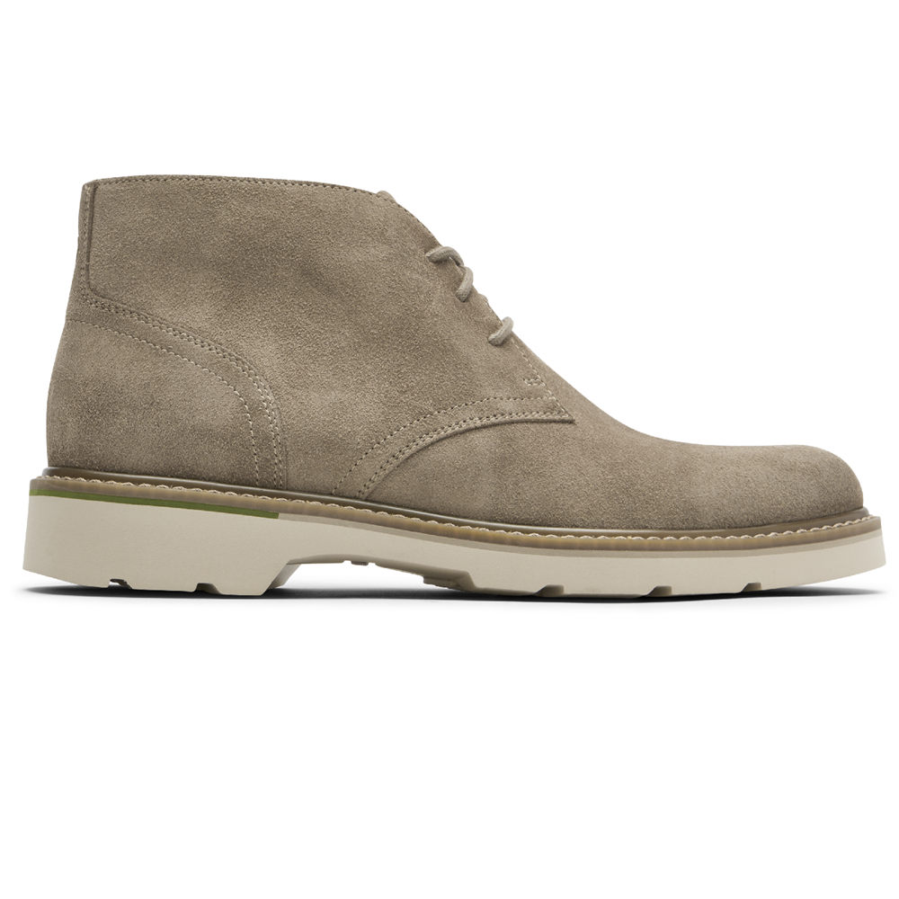 Rockport Boots For Mens Grey - Charlee Waterproof Chukka - RB1853769